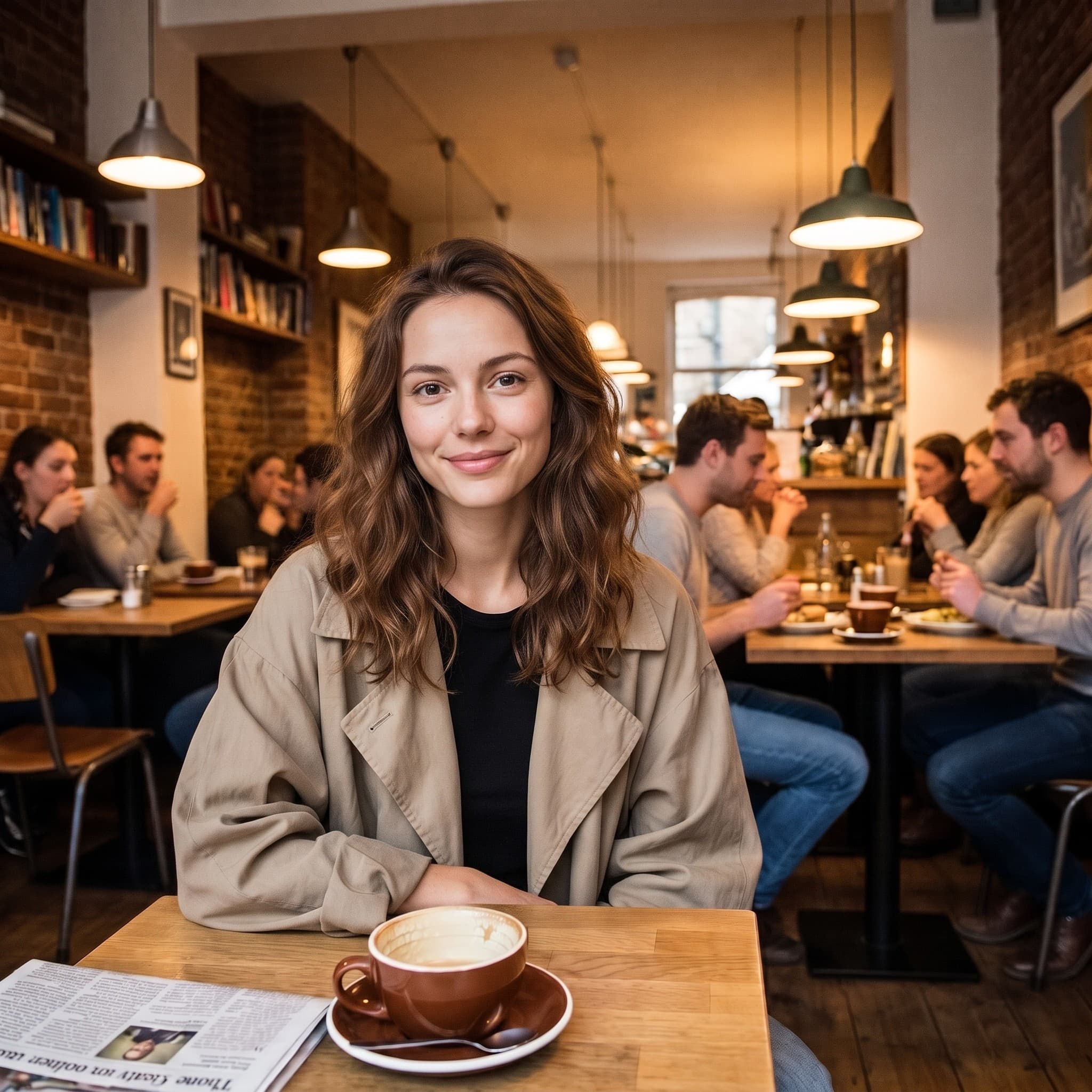 Original cafe portrait before editing